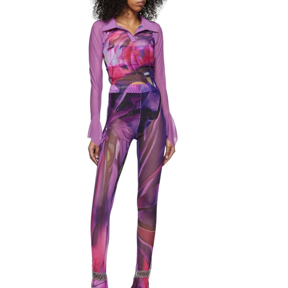 DIDU Pink Polyester Trousers
